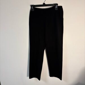 Eileen Fisher Womens Classic Black Pants Straight Leg Pull on Medium